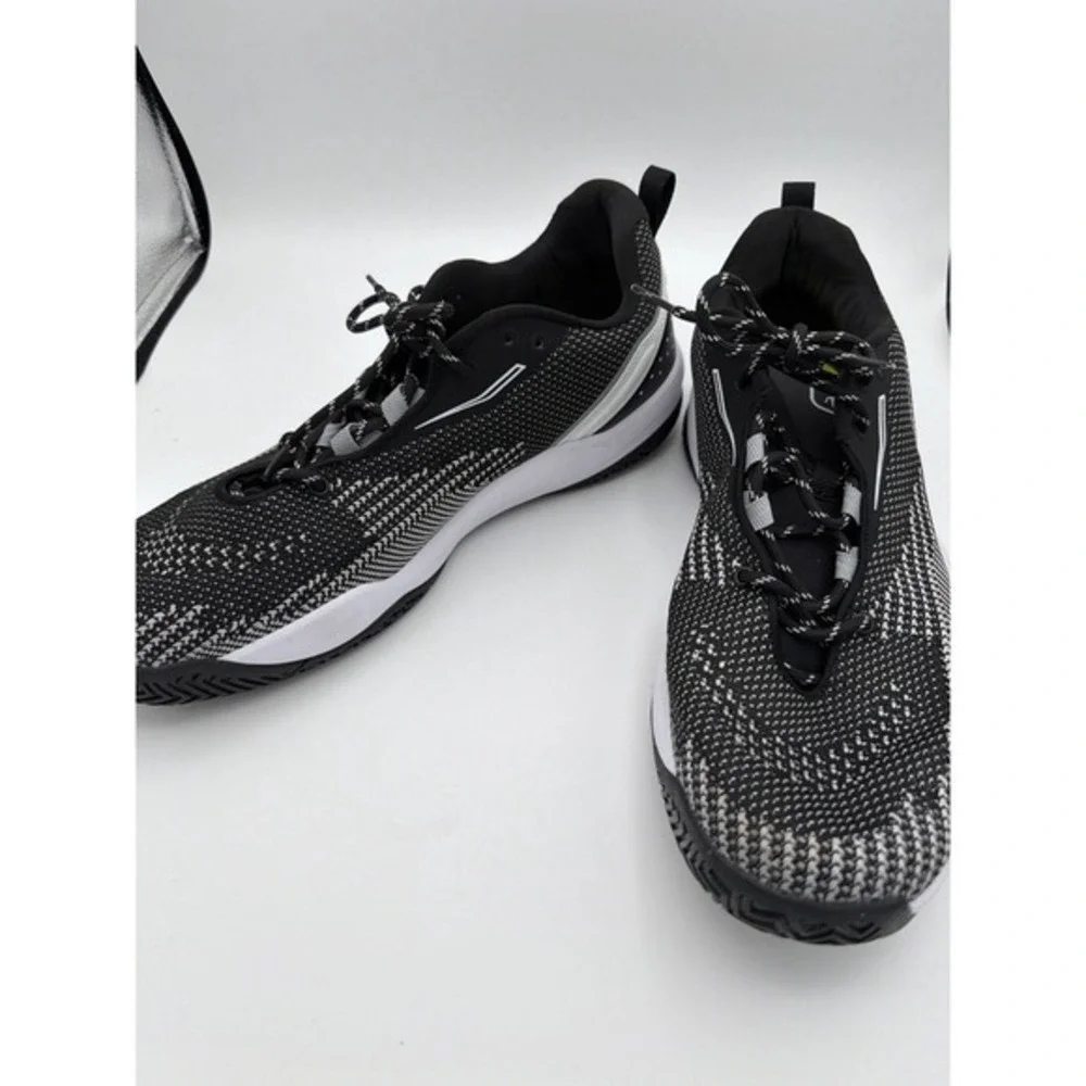 AND1 Men's Basketball Shoes Size 13 Black White Knit Athletic Sneakers.     1594